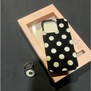 BRAND NEW KATE SPADES iPhone 13 Pro, poke dot cell phone case with ring stand.
